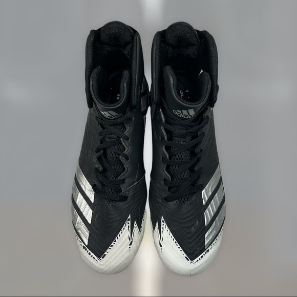 Adidas Freak black white and silver football cleats size 11.5 - Picture 2 of 6